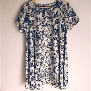 Lush white and black shift dress